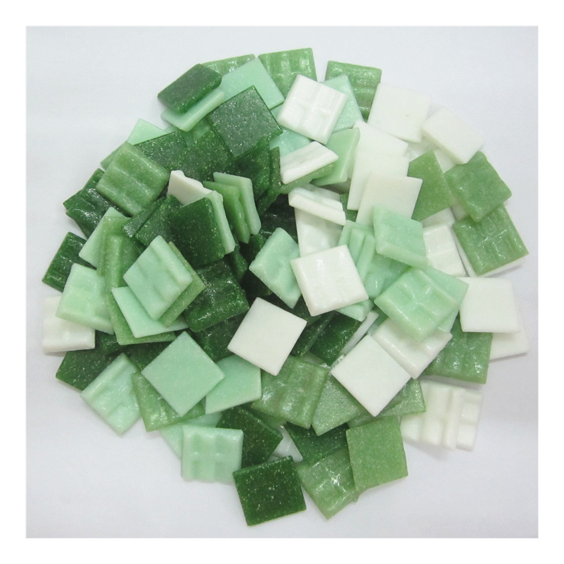 Square Shape Glass Mosaic Tiles for Crafts Colorful Stained Glass Pieces Mosaic
