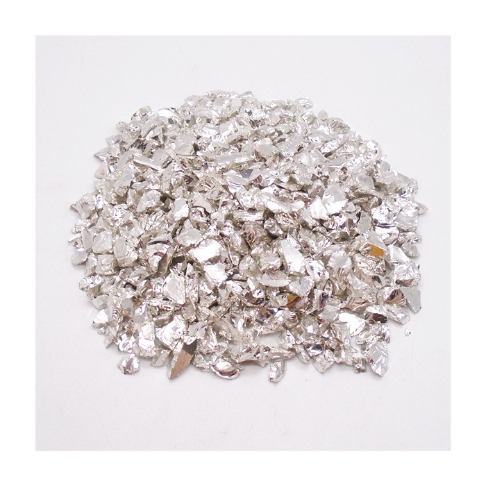 Glass mosaic craft tiles silver mosaic loose chips electroplated silver mini mosaic tile