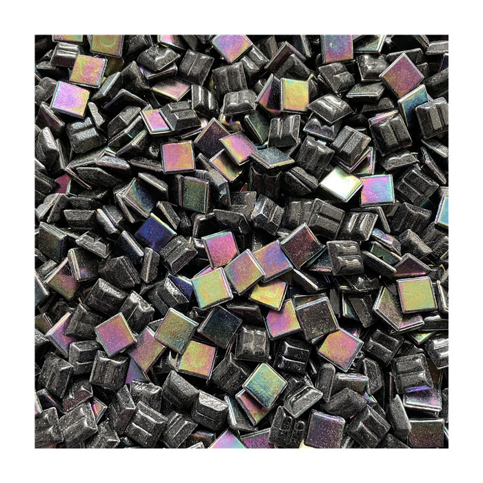 10mm iridescent glass mosaic tile square mini diy craft mosaic loose pieces mosaic tile