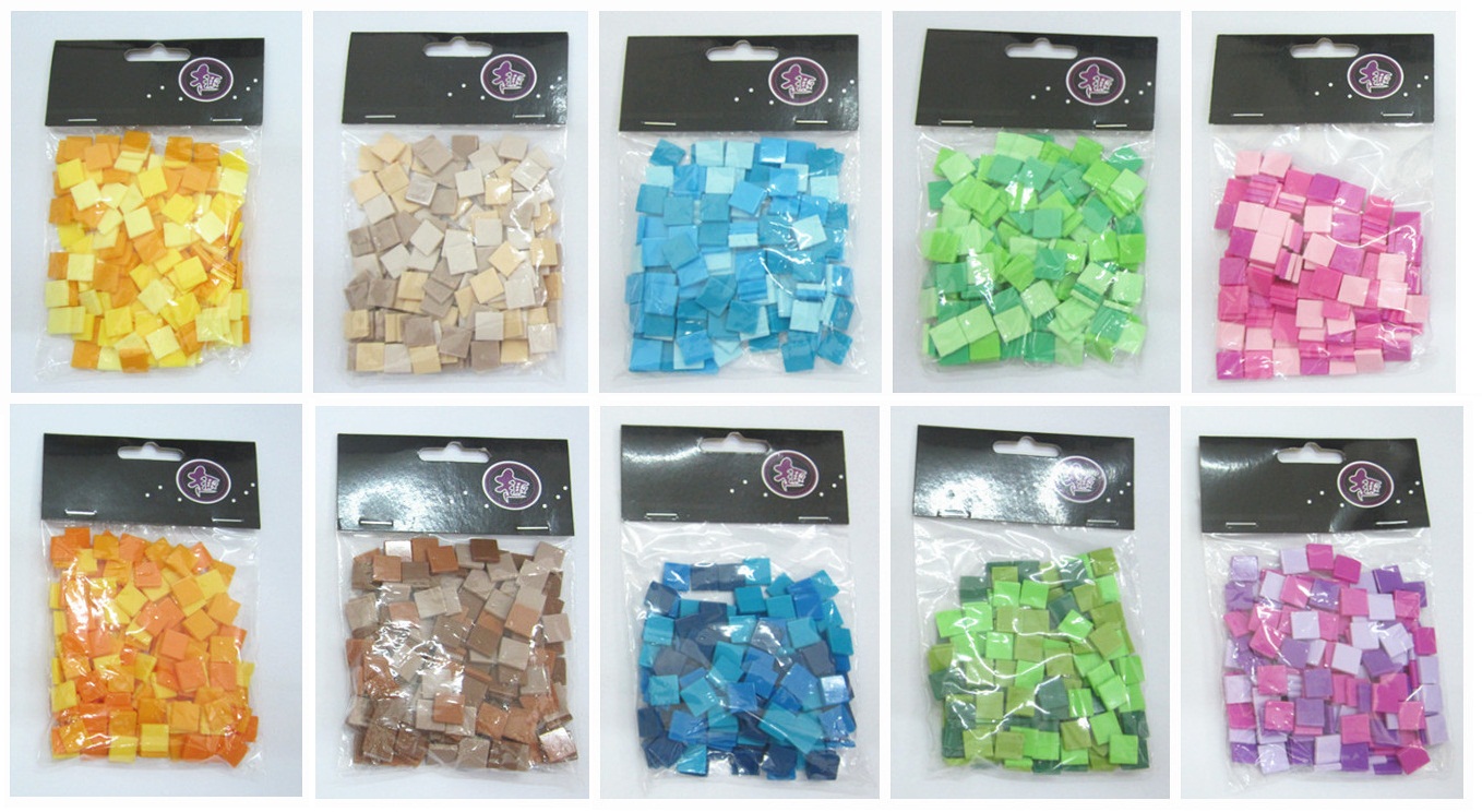 5mm 10mm mini mosaic tiles rainbow acrylic craft mosaic tiles