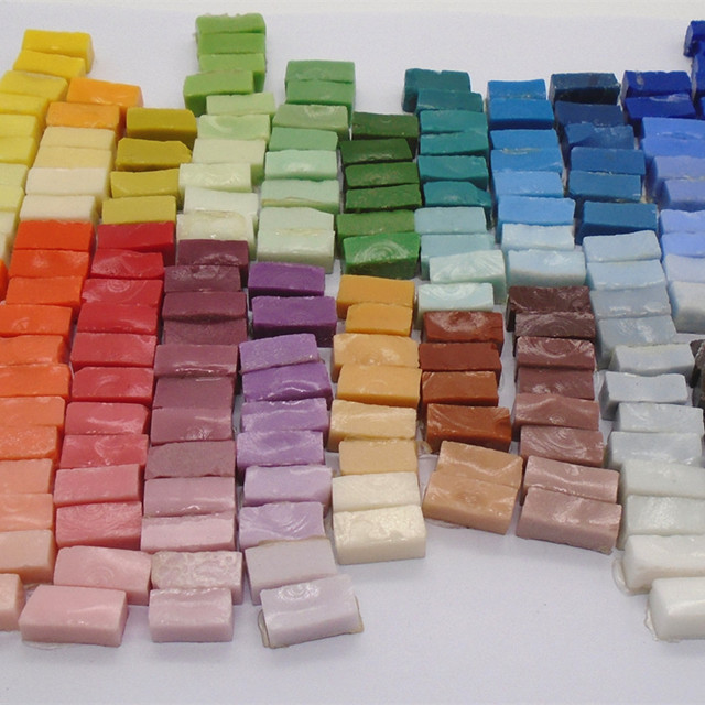 Crafts Colorful Pure DIY Chips Artwork Art Glass Loose Mosaic Tile