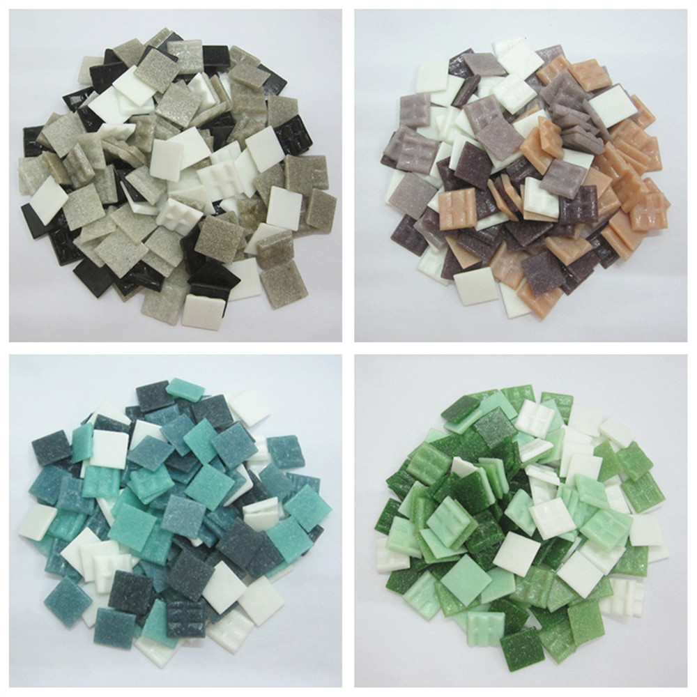 Decorative Mosaic Tiles Assorted Colors Mosaic Pieces Glass Mosaic Supplies for Crafts