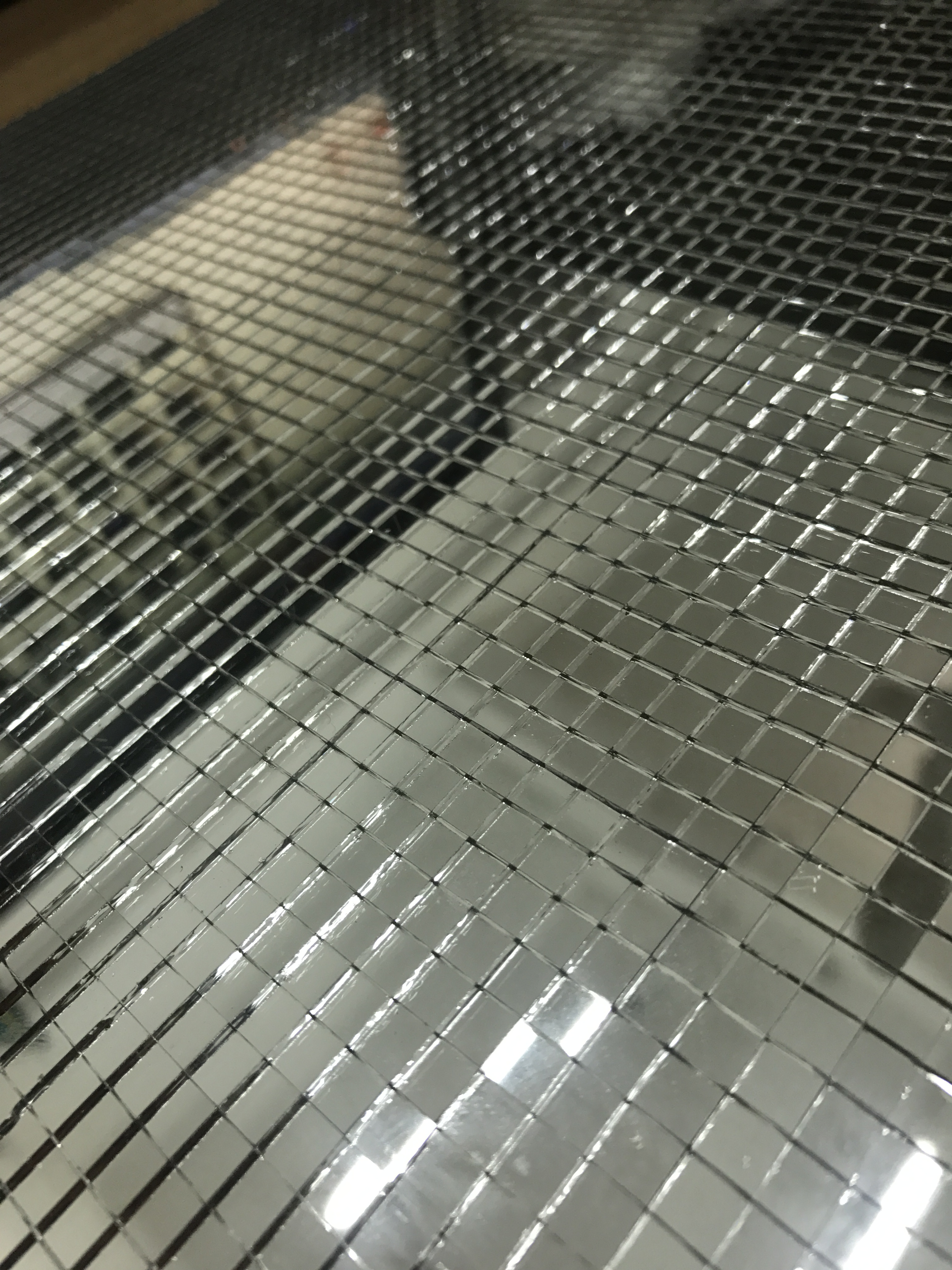 Clear mirror mosaic tiles self adhesive roll sheet glass mirror tiles