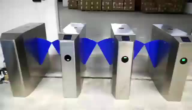 Best Quality Promotional Flap Turnstile with Ticket System Flap Barrier Gate Use for Office Building Entrance for Guangdong, China
