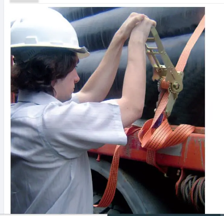 1'' Ratchet Tie Down Strap Webbing Sling Cargo Lashing Safety Belt Ribbon
