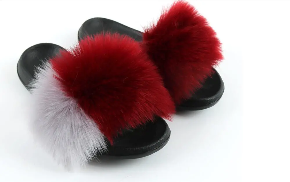 Pompom Slipper POM Platform Women Fuzzy Morning Fur Plush Slippers Fashion Lady Morning Sandal