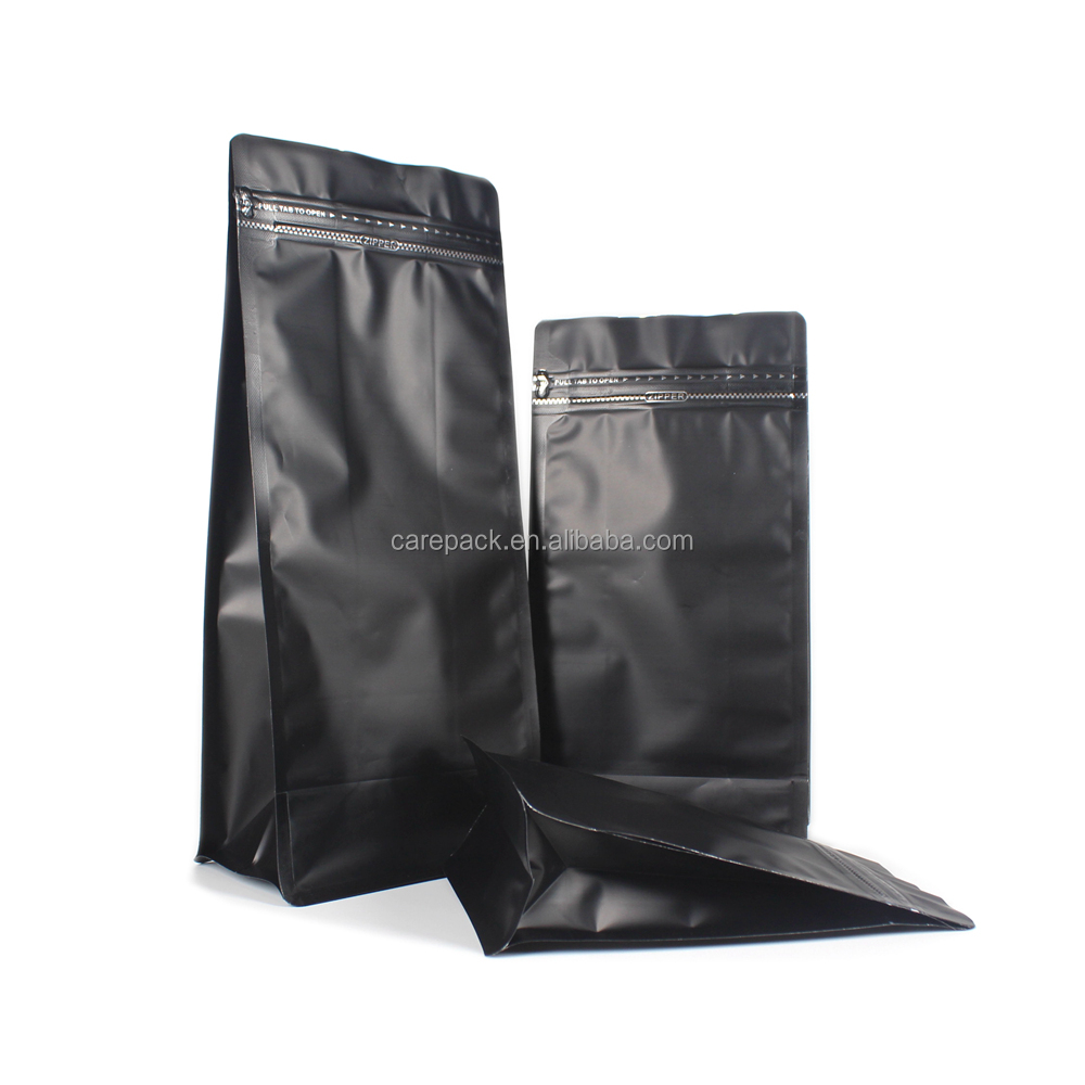 In Stock Bulk Food Stock Nuts snacks Coffee Tea Packaging Resealable Zipper Sealed Side Gusset Square Bottom Soil Bag