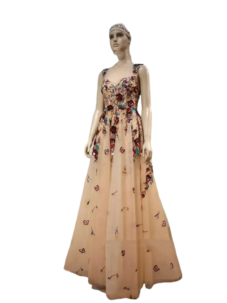 embroidered fabric dress JVN by Jovani main image 0