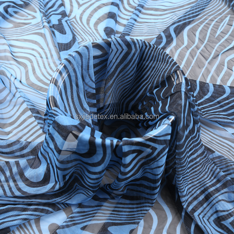 Printed stretch top mesh fabric