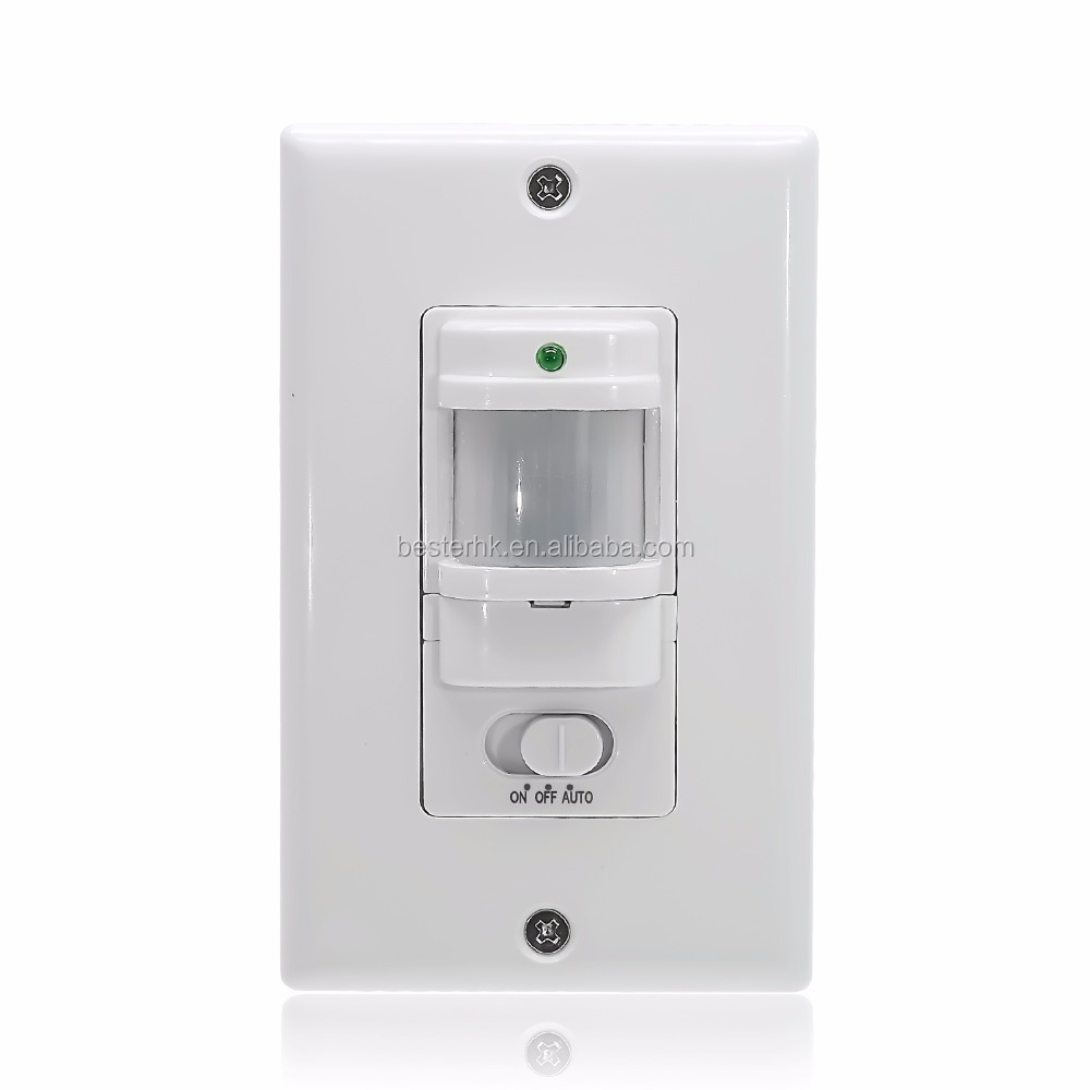 100V-220V/AC BS033C Wall Mounted PIR Motion Sensor Switch , occupancy sensor wall switch for Guangdong, China