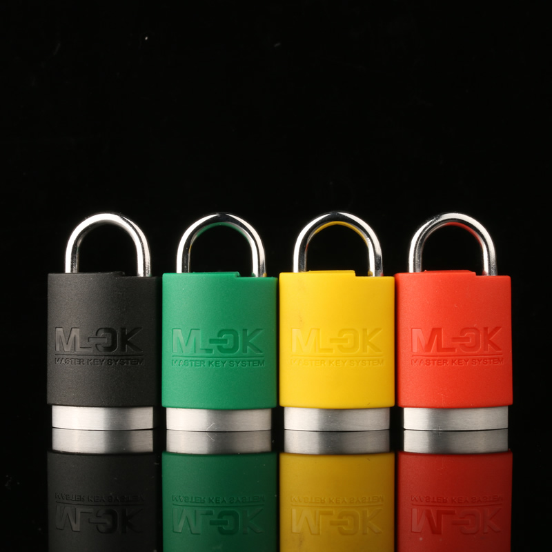 Moklock - MOK W203 high security padlock plastic cover seal tri-circle brass management padlock Brass Padlock