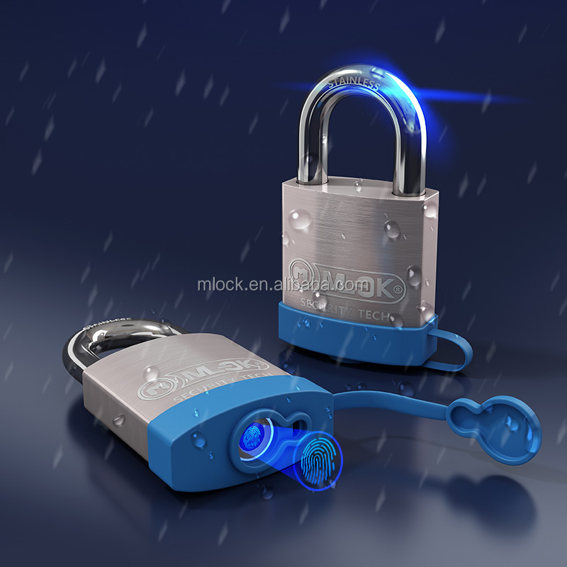 Moklock - USB Outdoor Brass Fingerprint Pad lock/Smart Keyless Padlock Fingerprint Padlock