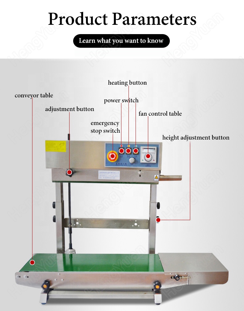 Hengyuan Hy Fr450 Vertical Continuous Pouch Sealing Machine Semi Automatic Capping Machine 2397