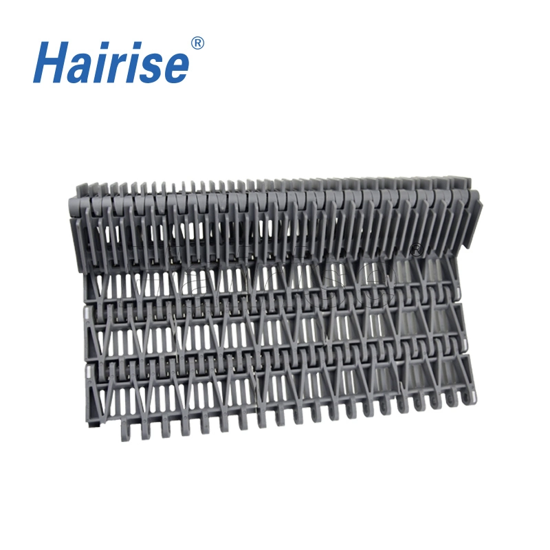 Hairise ISO manufacturer of grid conveyor belt with rib for metal detect line