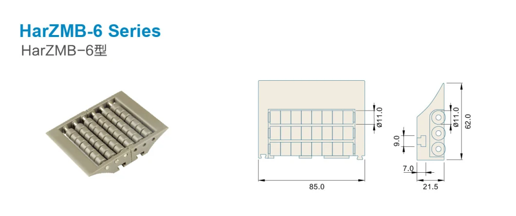 Hairise Conveyor Modular Transfer Plates with Rollers Har-Zmb-6 Wtih ISO&amp; CE &FDA Certificate