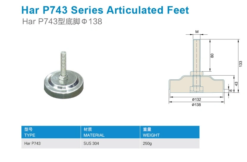 Hairise Adjustable Leveling Feet for Heavy Duty Machine