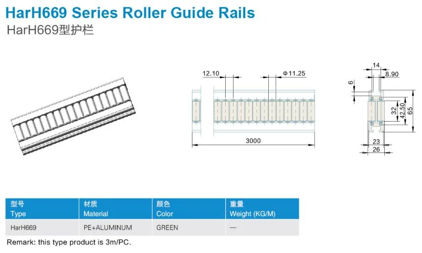 Hairise Transmission Roller Guide for Beverage Industry Wtih ISO&amp; CE &FDA Certificate