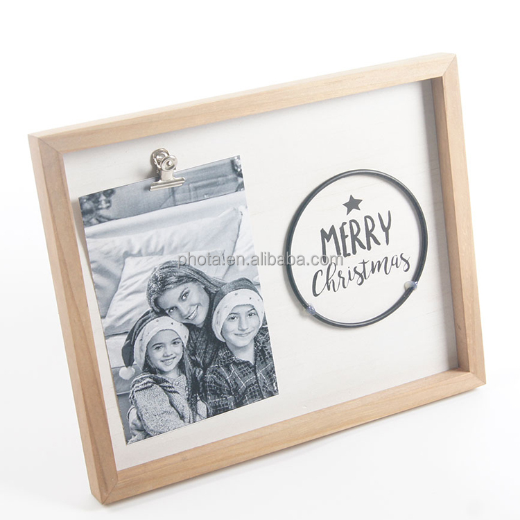 Christmas decorative photo frame with clip