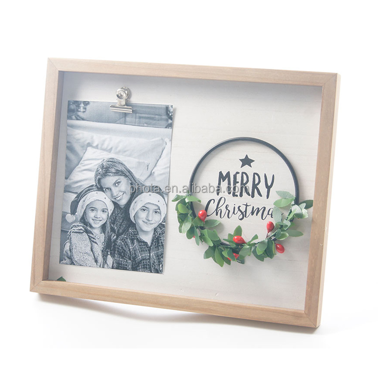 Christmas decorative photo frame with clip