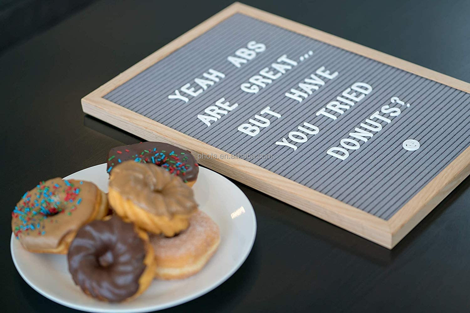 Felt Letter Board 10x10 12x18 +685 PRE-Cut Letters UPGRADED WOODEN Sorting Tray