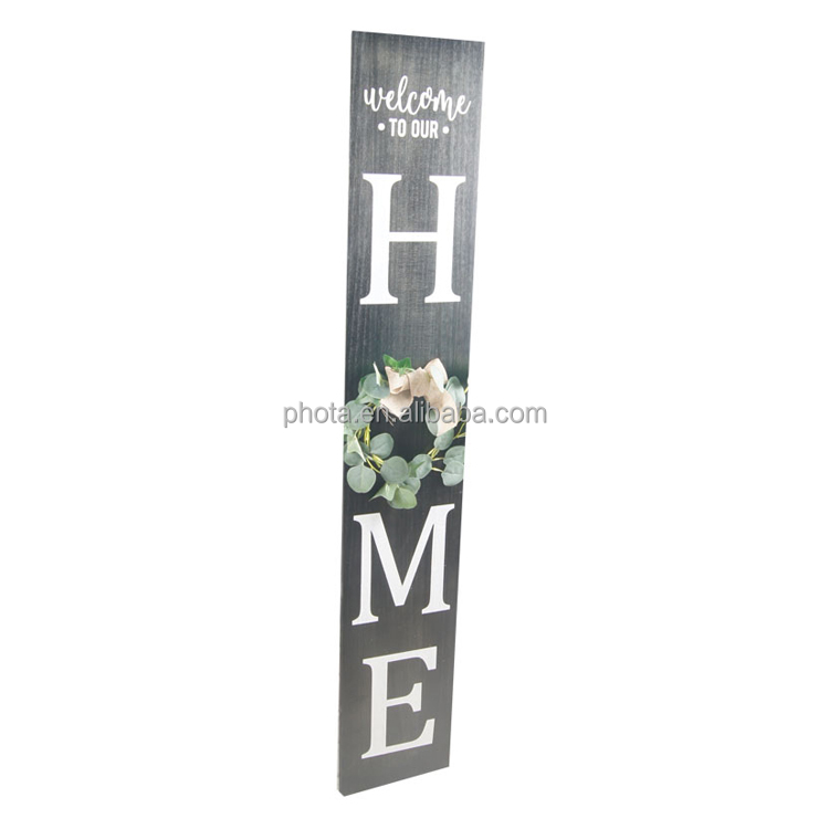 Tall Outdoor Welcome Sign for Porch - 60 ft Vertical Welcome Sign for Front Porch, Modern Farmhouse Decor for The Home