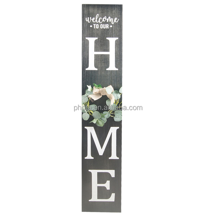 Tall Outdoor Welcome Sign for Porch - 60 ft Vertical Welcome Sign for Front Porch, Modern Farmhouse Decor for The Home