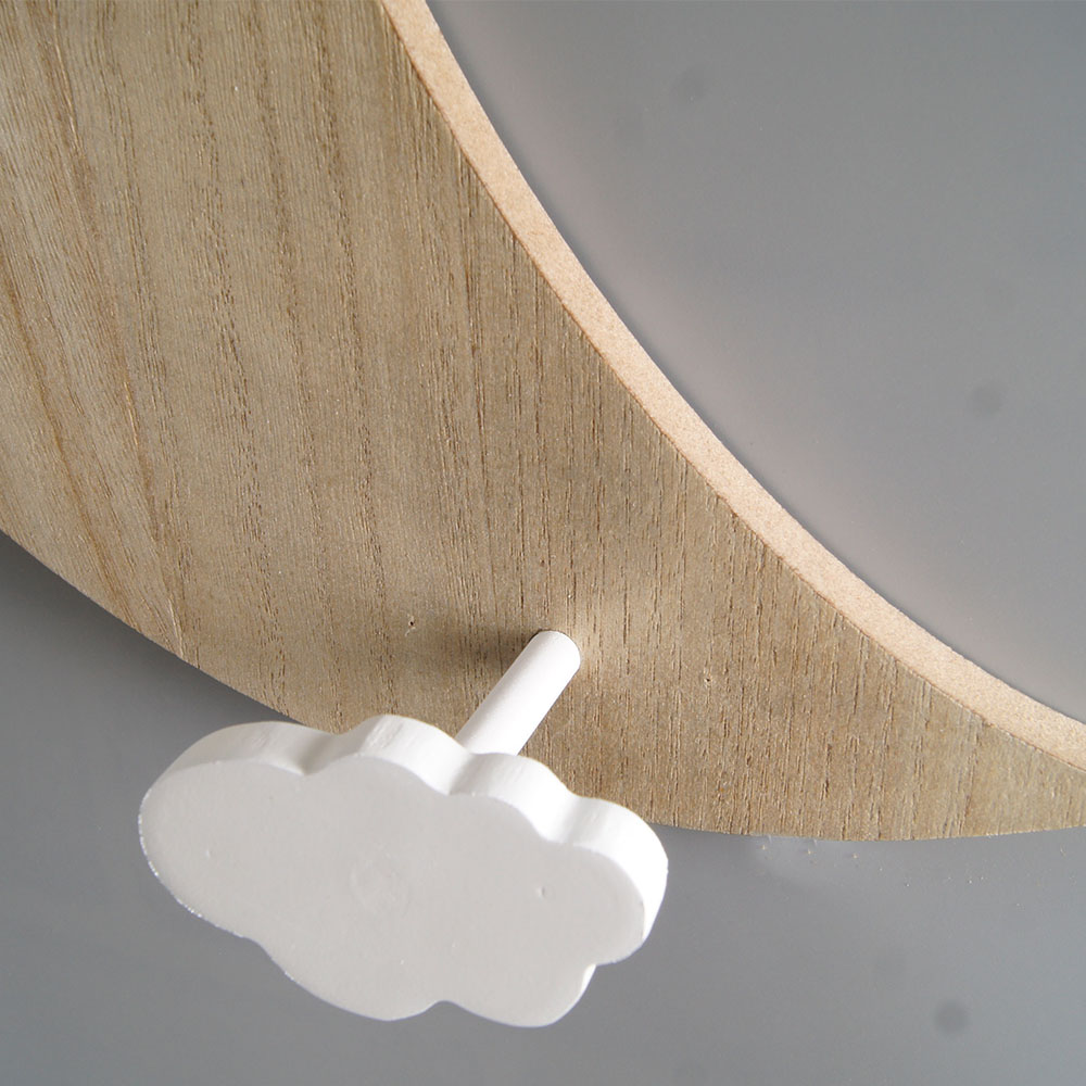 Wooden Cloud Moon Shelf Design Shelving Baby Bedroom Decor
