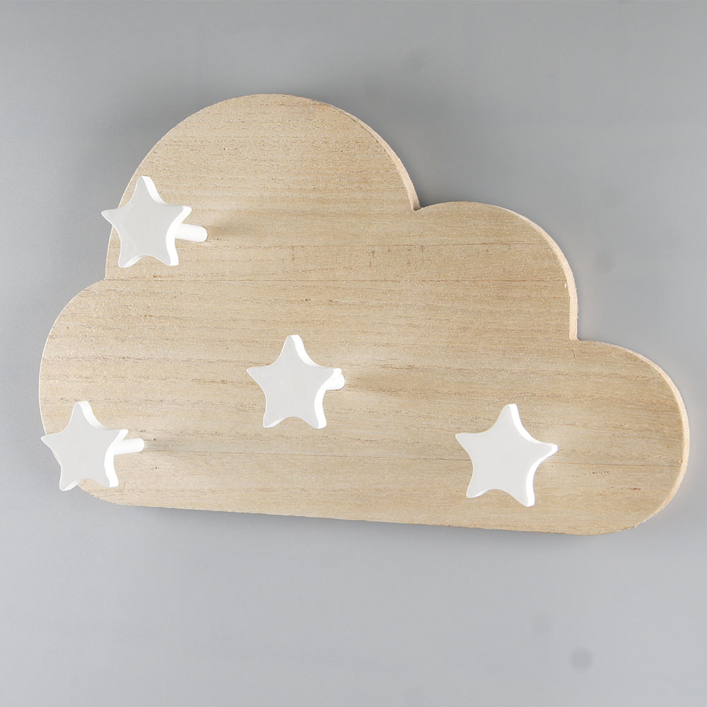 Wooden Cloud Moon Shelf Design Shelving Baby Bedroom Decor