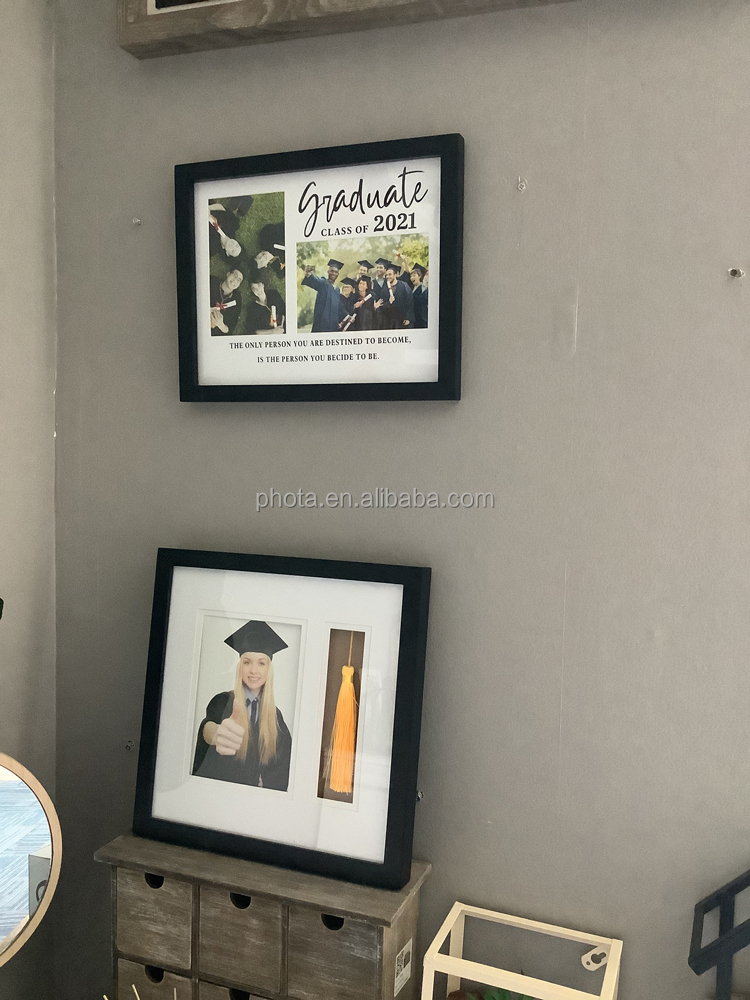 Hot Sale Eco-friendly wholesale custom  graduation photo and diploma keepsake frame