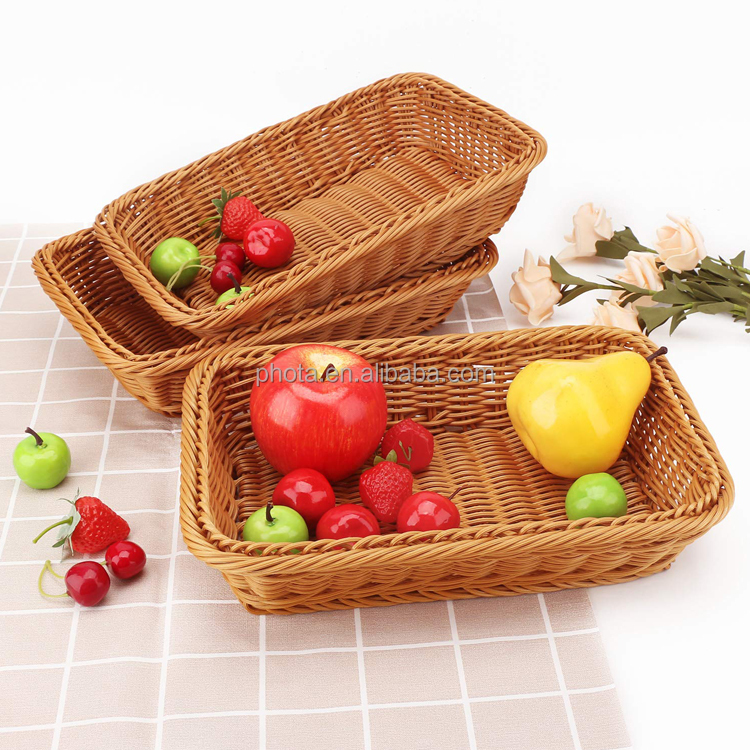 Food Fruit Vegetables Sundries Storage Basket for Restaurant Bakery Family Party