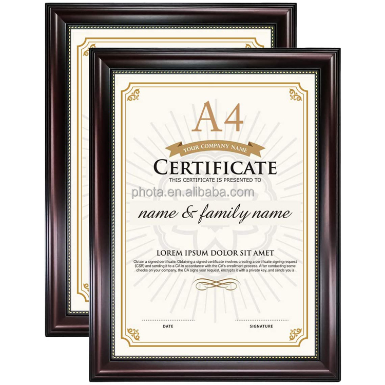 Phota A4 Certificate Document Frame, UV Protection Acrylic