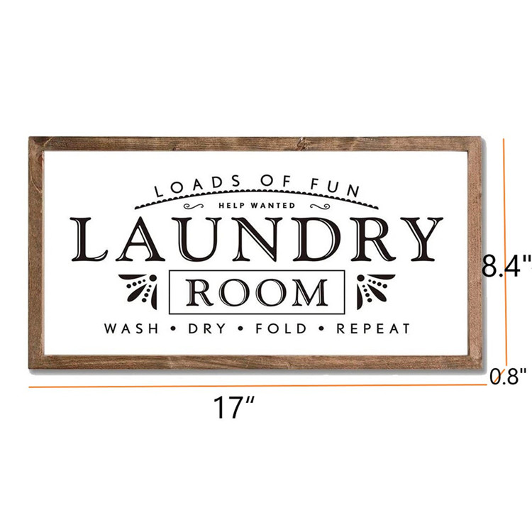 High Quality New Trend Fun Laundry Room Wooden Sign for Home Decor