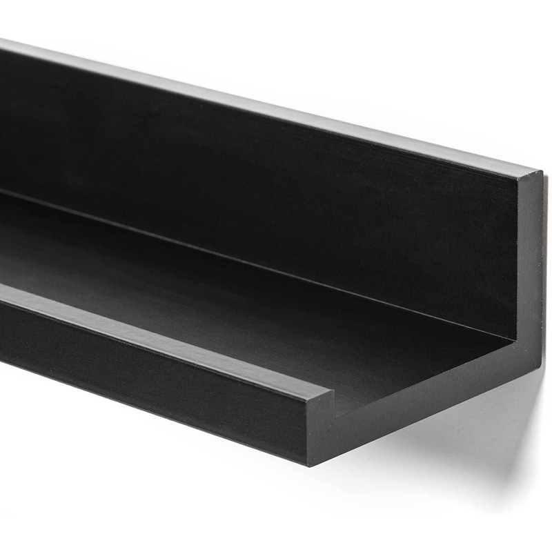 Wooden Hanging Shelf Floating Wood High Gloss Set of 3 Black Living Room Furniture Modern Accepatble Customized 30-45days 300pcs