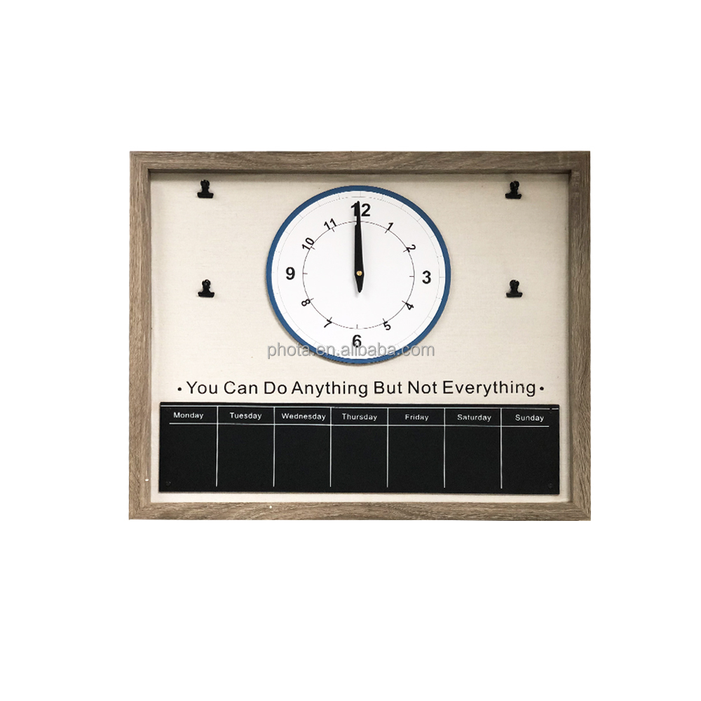 Combined wall clock for office