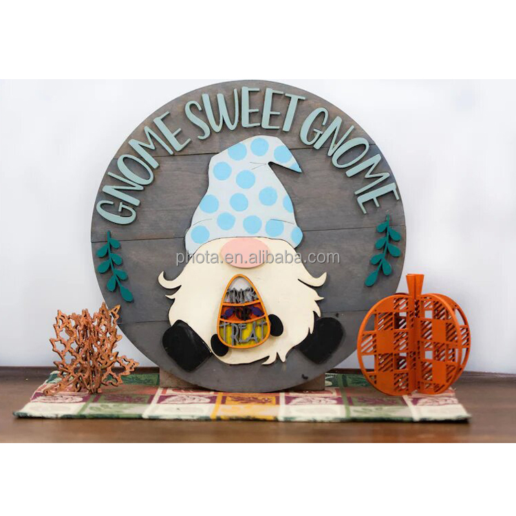 Changeable Welcome sign, Cute Gnome decorations