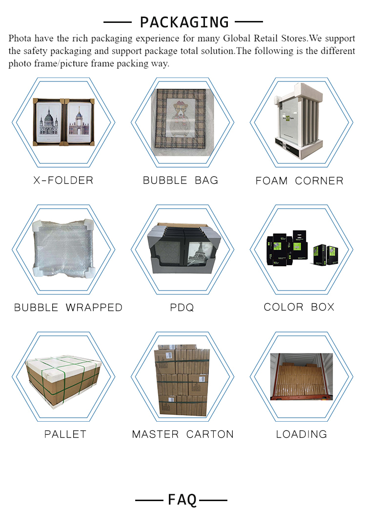 PHOTA OEM White Shadow Box 3D Square Picture Frame with Mat for Display