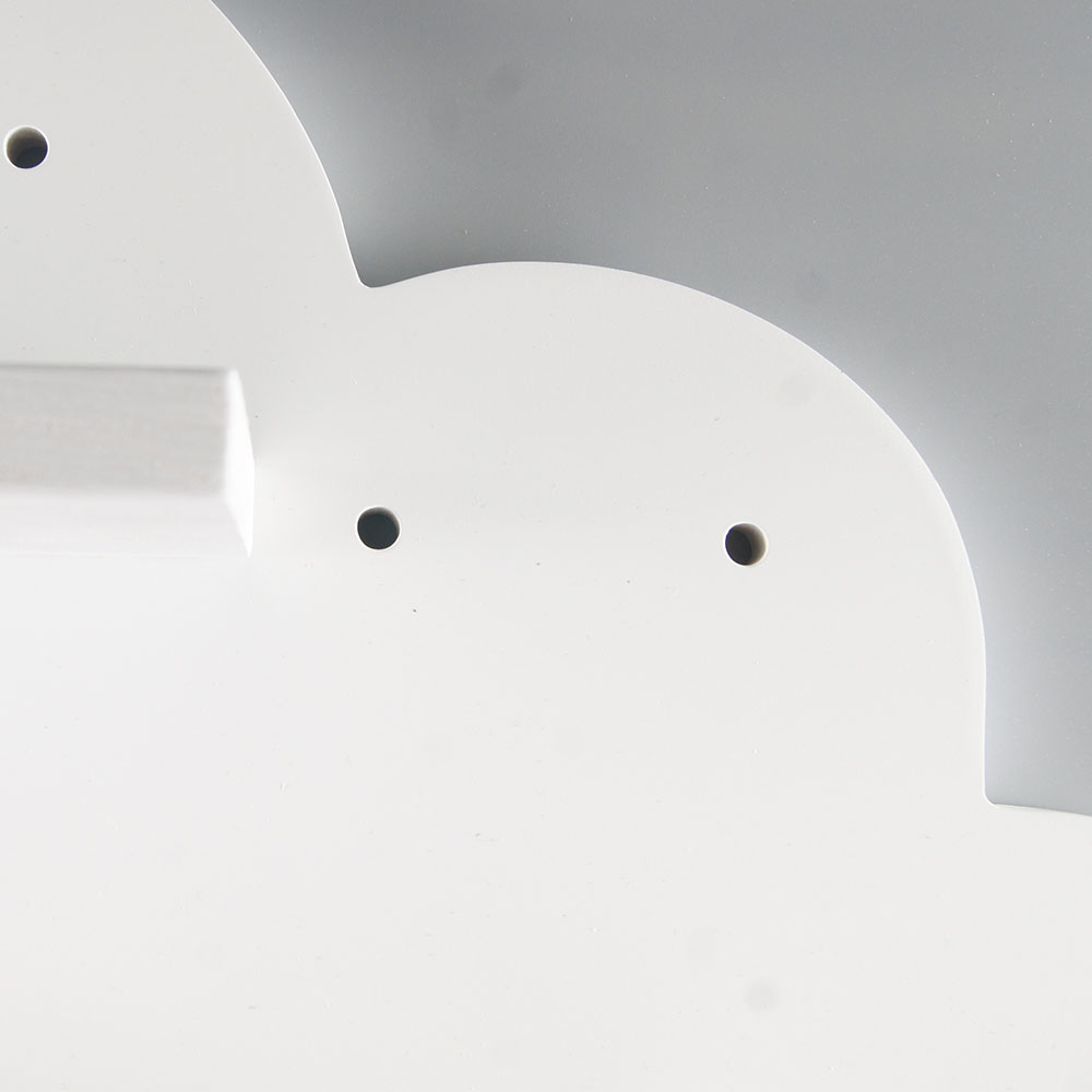 White Wooden Cloud Shelf Design Shelving Baby Bedroom Decor
