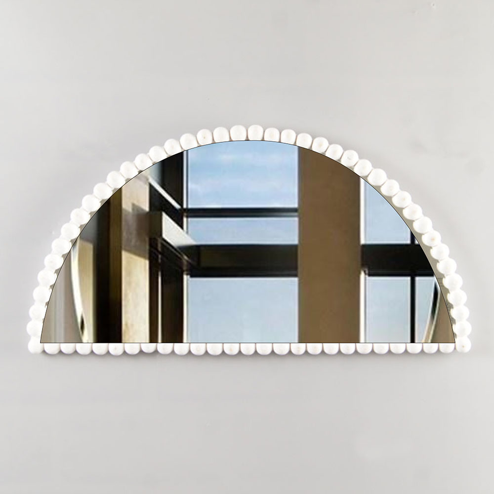 Wood Frame Mirror Rustic Style Decorative Wall Mirror