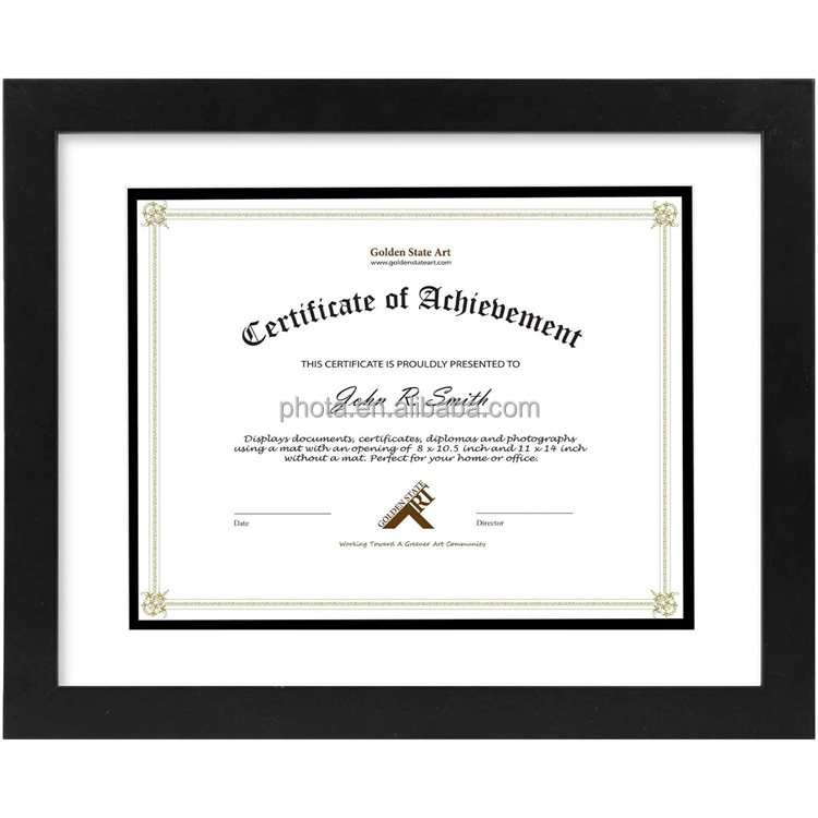 11x14 Diploma Frame Wood Frame for 8.5x11 Document & Certificates, Real Glass