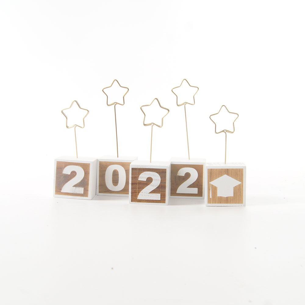 Tabletop Photo Clips Wood Blocks 2022 Wood Decor