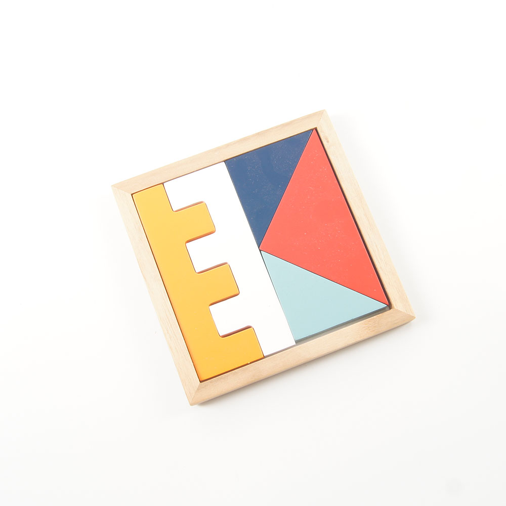 Wooden Blocks Puzzle Brain Teasers Toy Tangram Jigsaw