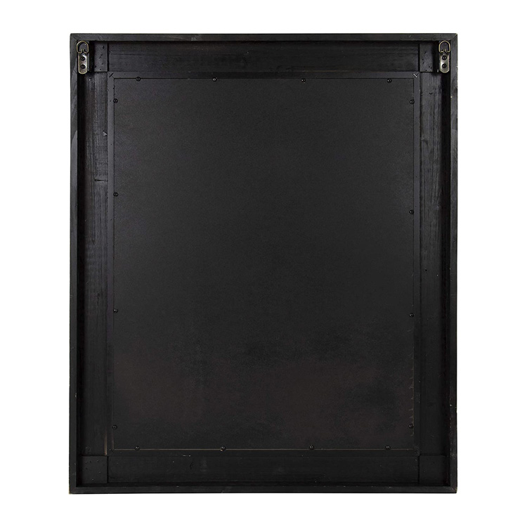 PHOTA Rustic 36x30 inches Wood Framed Wall Mirror for Cloakroom