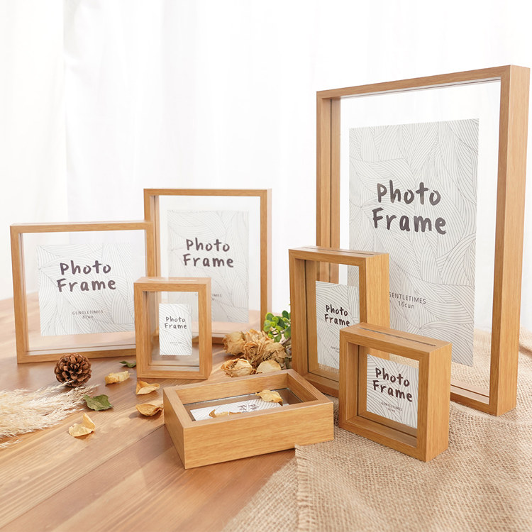 Factory price double sided glass picture photo frame