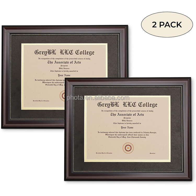 Phota 11x14 Diploma Frame 2 Pack Great for Degrees  No Glass Strong Shatterproof HD Acrylic