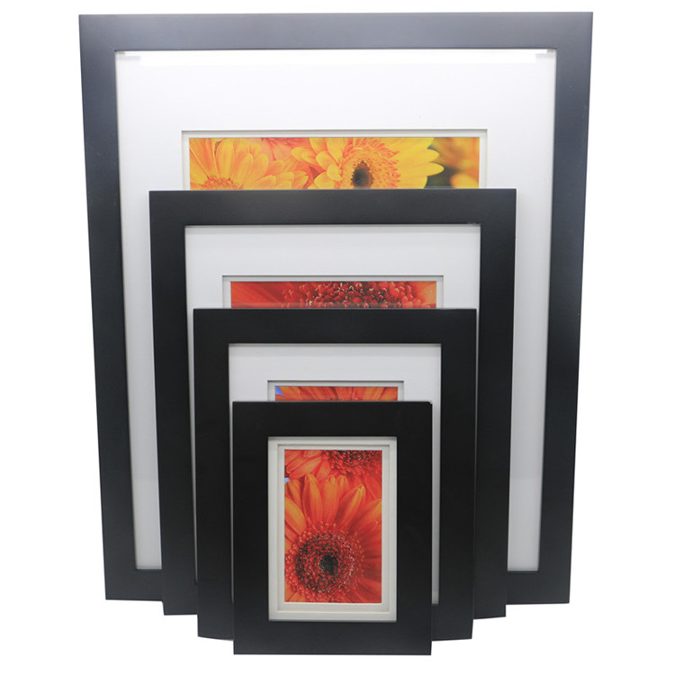 Modern black gallery air float picture frame 11x14 photo frame wood