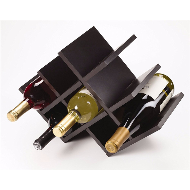 Hot selling 8 bottle bar wine rack wood wine holder