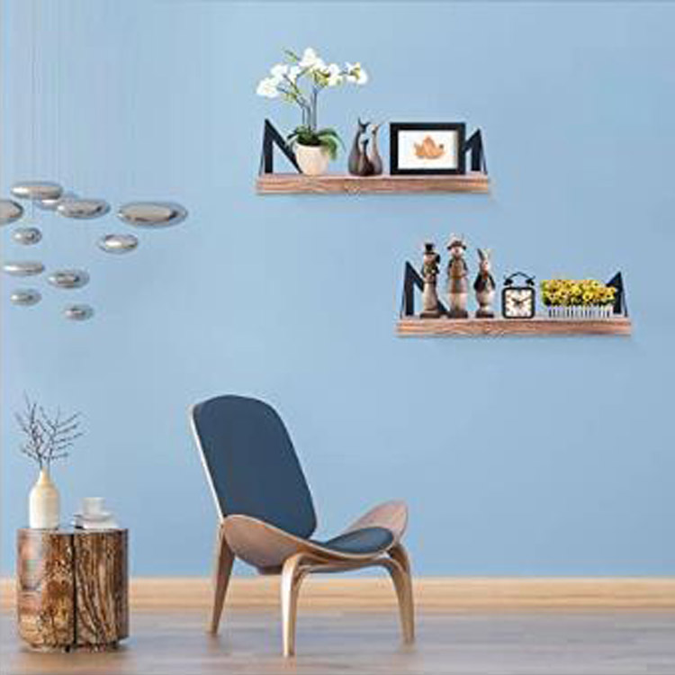 Floating Shelves Wall Mounted Set of 4, Rustic Wood Wall Shelves, Storage Shelves for Bedroom