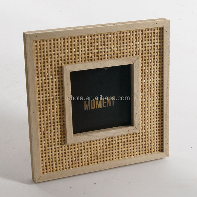 High quality 5x7 photo frame Wood Customized Antique Rattan