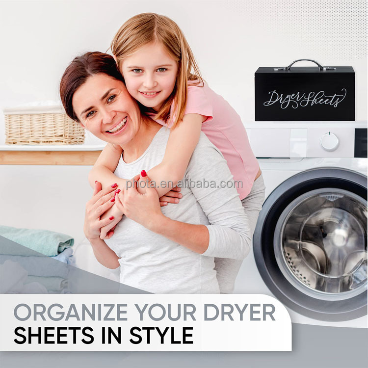 Dryer Sheet Container with Lid for Laundry Room Organization