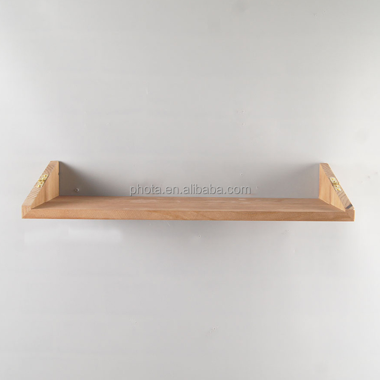 Rustic Wood Hanging Rectangle Wall Floating Shelf  Perfect for Home Decor, Trophy Display, Photo Frames, and More
